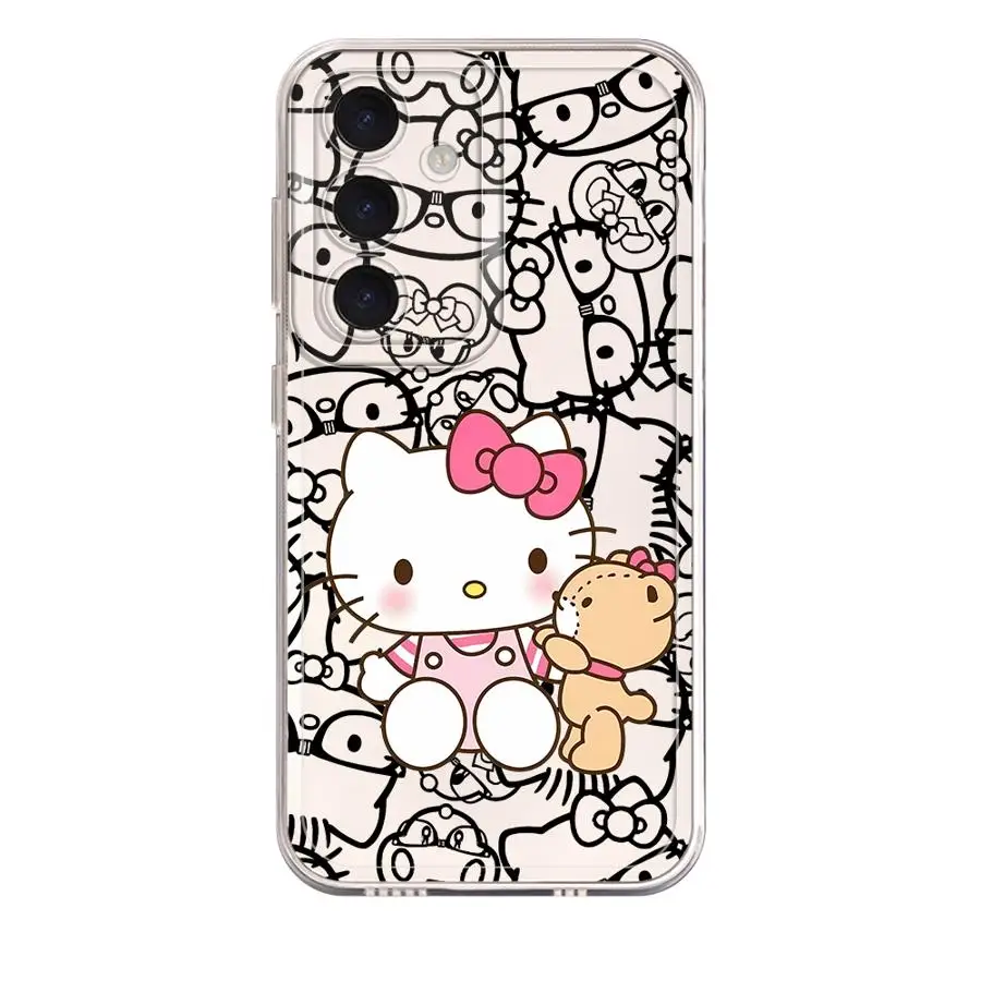 Case voor Samsung Galaxy A55 A31 A02 A50 A03 A56 A52 A50 A51 A72 A05 A54 A53 A73 A06 A71 A04 Helder Zacht Sanrio Hello Kitty