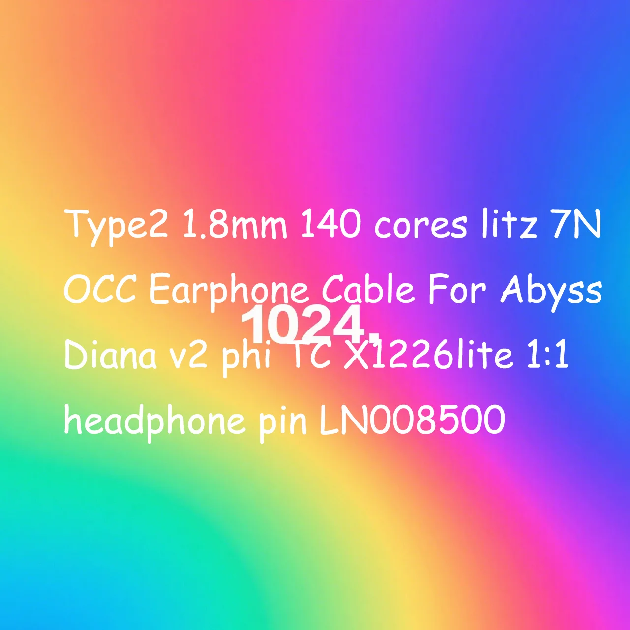 

Type2 1.8mm 140 cores litz 7N OCC Earphone Cable For Abyss Diana v2 phi TC X1226lite 1:1 headphone pin LN008500