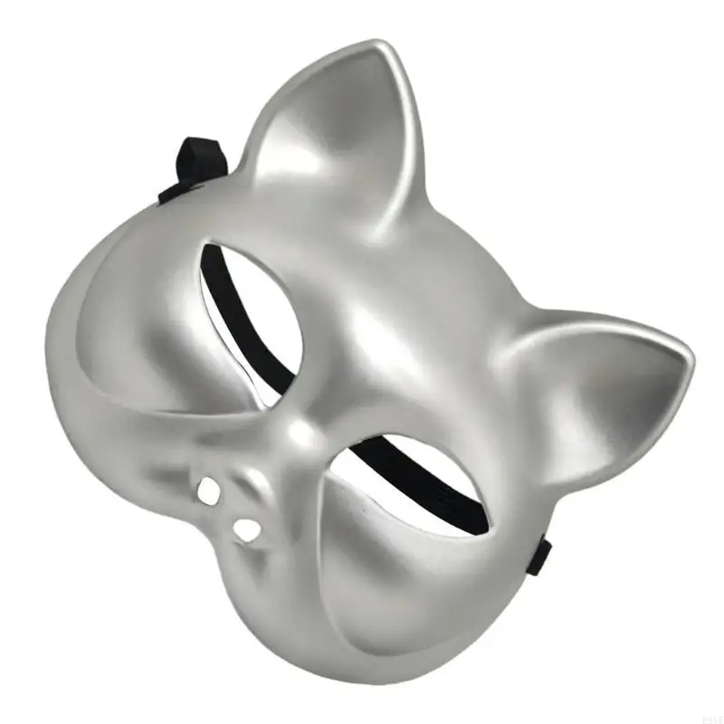 B95F القطط قناع تنكر قناع نصف قناع الوجه قناع الكرنفال قناع تنكري للهالوين قناع الحيوان للكرنفالات