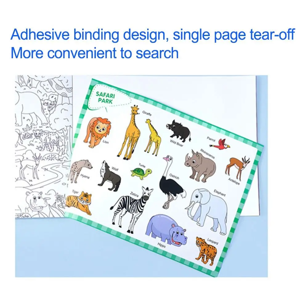 

Creative Search Find Sticker Book Cartoon Animal Funny 3D Origami Books Hand-on Puzzle Interactive