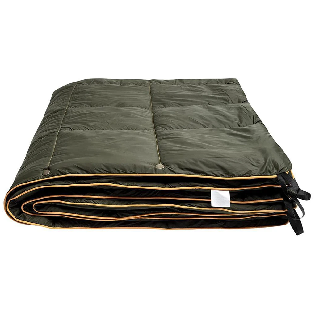 Lightweight And Warm Down Camping Blanket For Ultimate Comfort Wide Application Nylon Wearable green