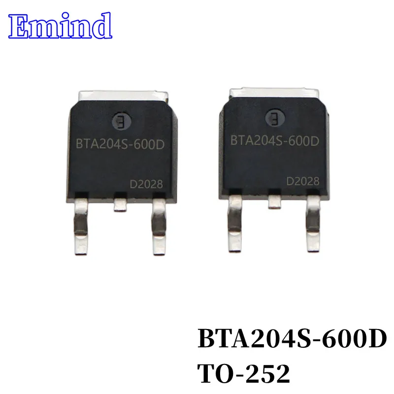 20Pcs BTA204S-600D Thyristor TO-252 4A/600V BTA204S SMD Triac ชิปขนาดใหญ่