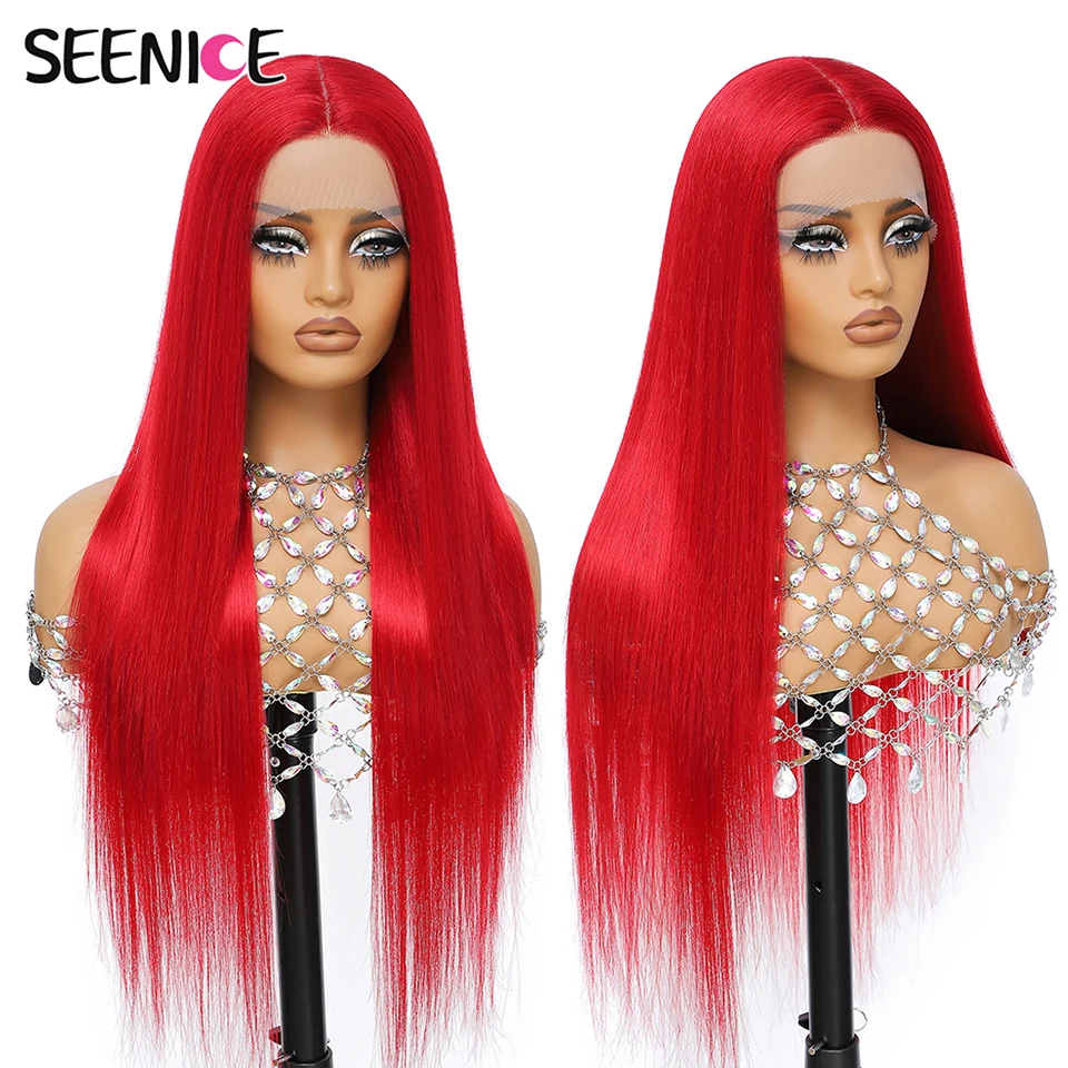 

Straight T-Part Synthetic Lace Front Wig For Women 30Inch Long Ombre Ginger Purple Red Hightlight Lace Frontal Wigs Cosplay Wig