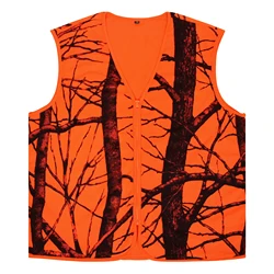 GUGULUZA M-4XL Men's Outdoor Vest Hiking Fishing Camping Hunting Orange Waistcoat Quick-dry Breathable Polyester Chaleco Tactico