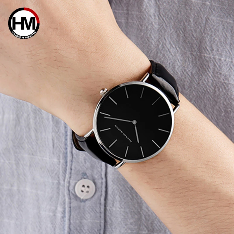 Hannah Martin Top Brand Fashion New Quartz Watch Luxury Business Men\'s Watch High Quality Ultra Thin Clock Hot Relogio Masculino