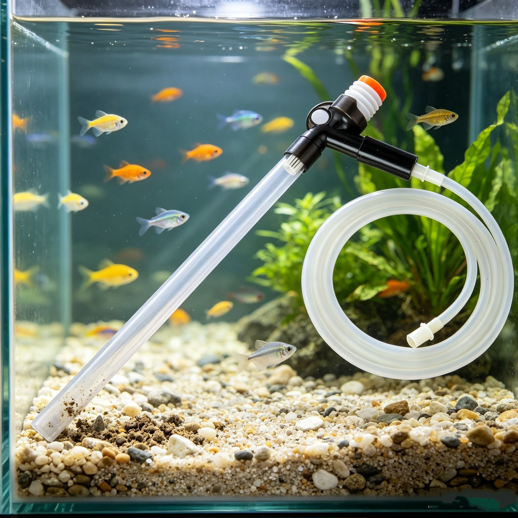 Manual Water Changer Fish Tank - Aquarium Marine Sand ulasan dan harga