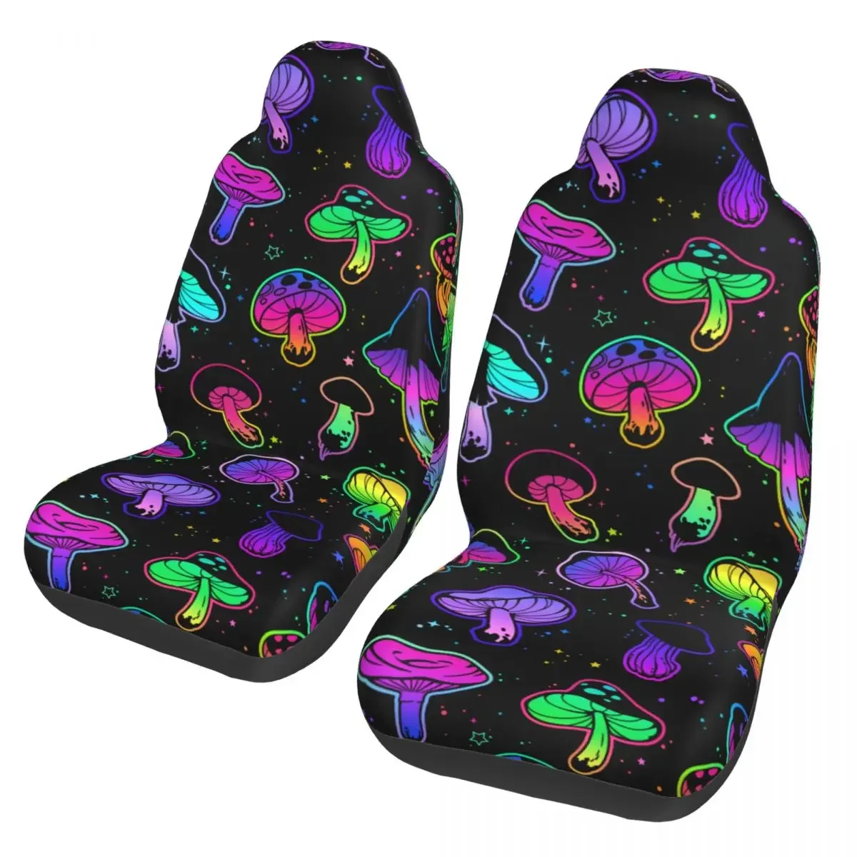 Bright Psychedelic Mushrooms Universal Car Seat Cover Waterproof Women Car Seat Protection Covers Polyester Car Styling