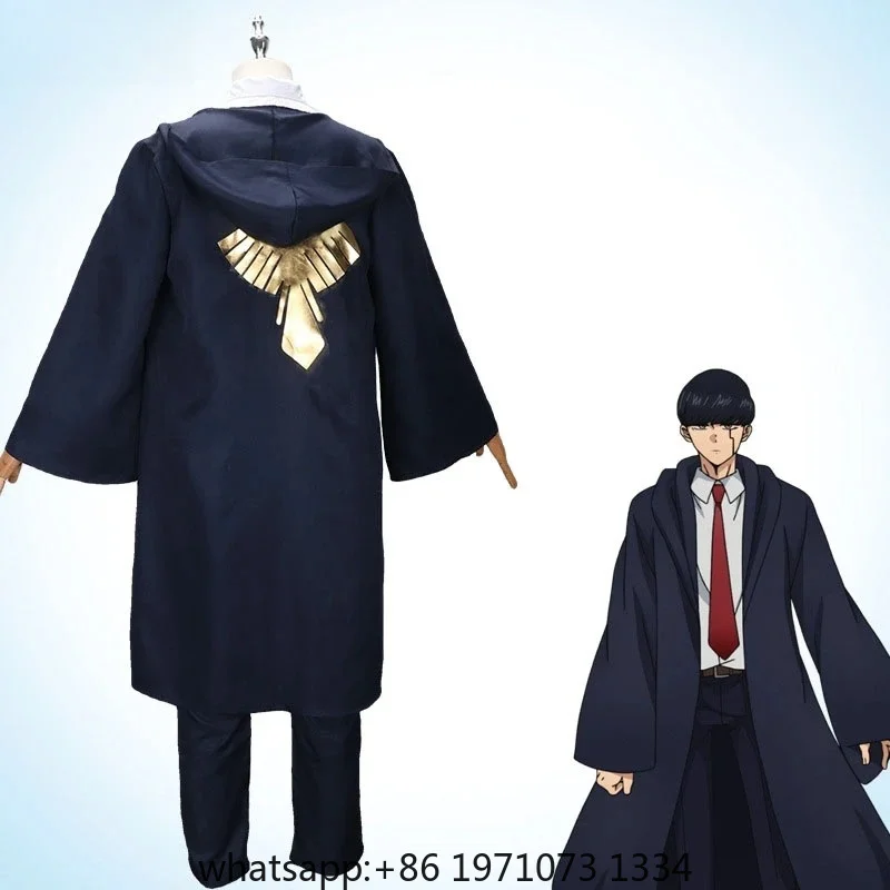 Mashle Magic and Muscles Lemon Irvine Mash Burnedead Cosplay Costume Navy Blue Suit For Men and Women Role Play Anime Outfits view 3