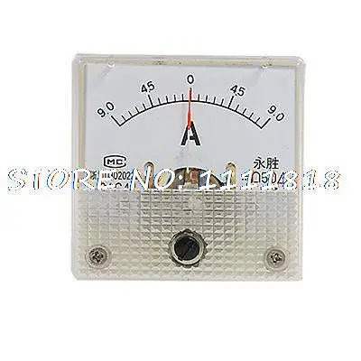 Plastic Housed DC Current 1A Measure Analog Panel Meter 91C4 DC 0-1A