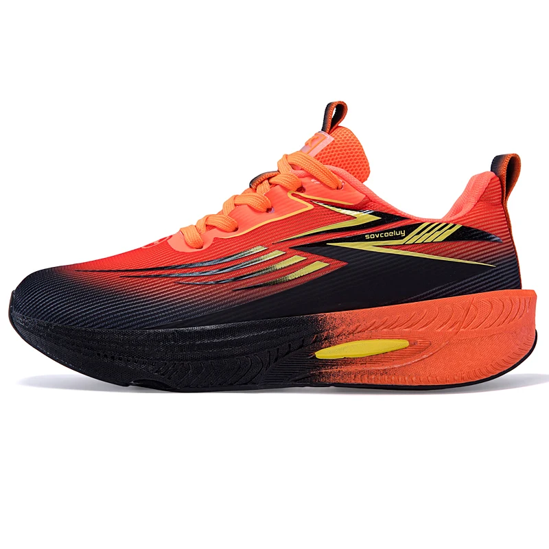 Running Shoes Men Carbon Board Air Cushion Marathon Sports Breathable Lightweight Women's Comfortable Athletic Nonskid Sneakers