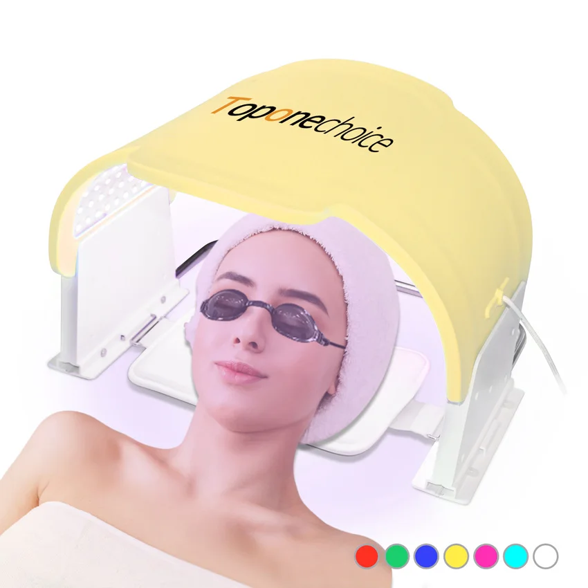 Masque facial PDT en silicone souple à LED, thérapie par la lumière, soins de la peau, machine de beauté du corps, rajeunissement de la peau, anti-âge, 7 couleurs