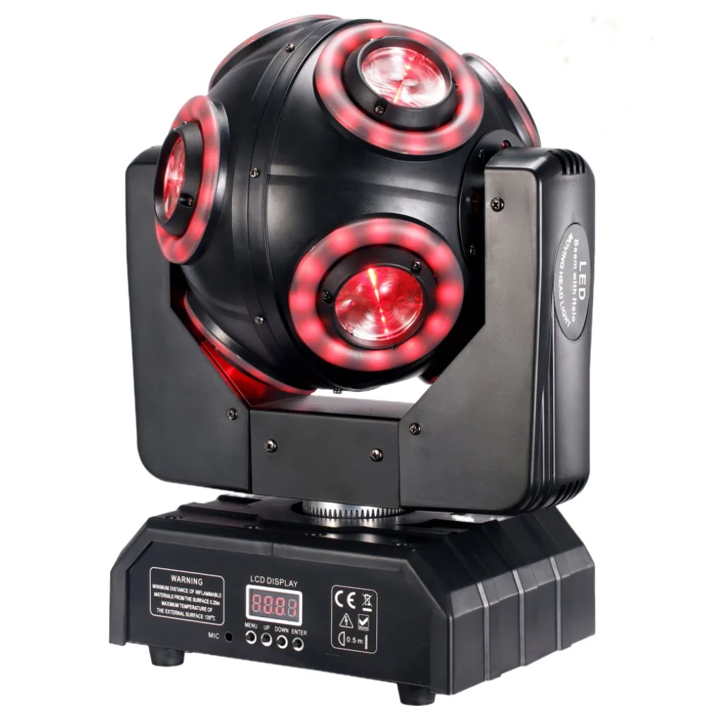 Imagem -04 - Movendo Head Beam Light com Halo Led dj Stage Lights Ativação de Som Rotação 360 ° Dmx 512 Rgbw 4in 8x15w 150w