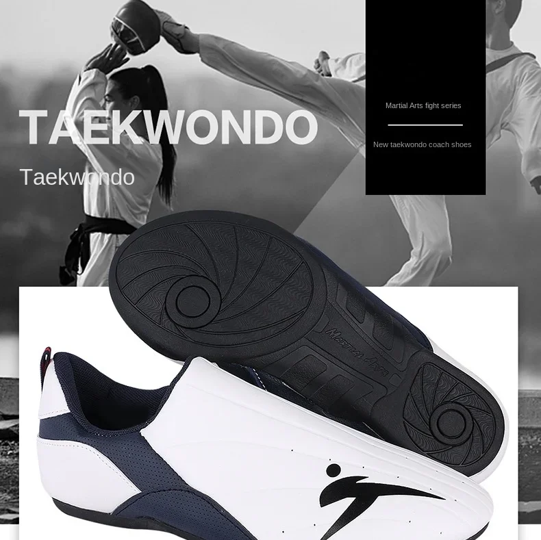 Erwachsene Kinder Verschleißfeste Taekwondo-Trainerschuhe Karate-Turnschuhe Dicke weiche Sohle Atmungsaktive Männer Kampfsport Kung Fu Boxschuh – Detail 2