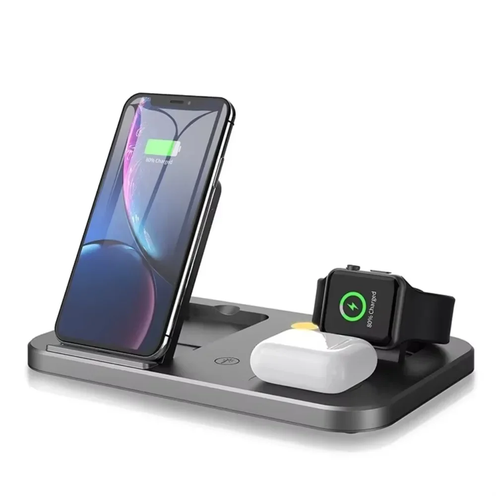 

2024 New Products Wireless Charger Stand 5 in 1 15w Desktop Unlimited Fast Charger