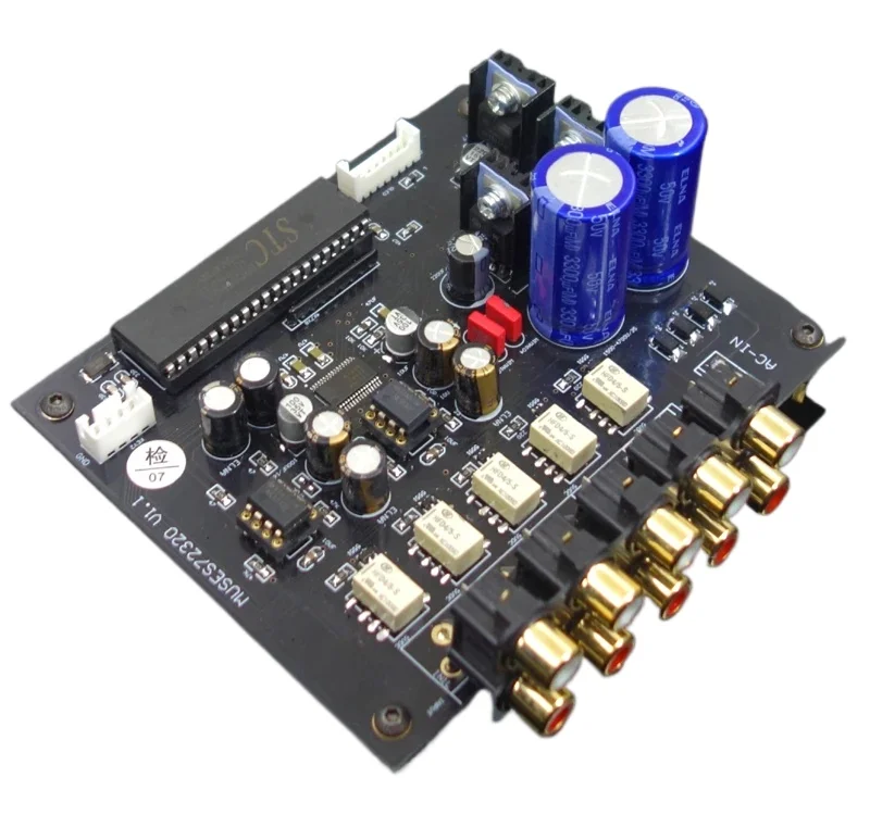 

Nvarcher 2.08 Inch OLED MUSES72320 HIFI Preamplifier Volume Controller 4 in 1 Out Relay Switching with Infrared Remote Control