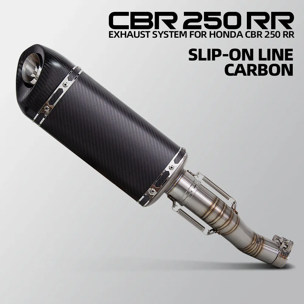 Silenciador de escape deslizable CBR250RR con DB Killer para Honda CBR250RR CBR250 RR, tubo intermedio de escape para motocicleta, accesorios de carreras