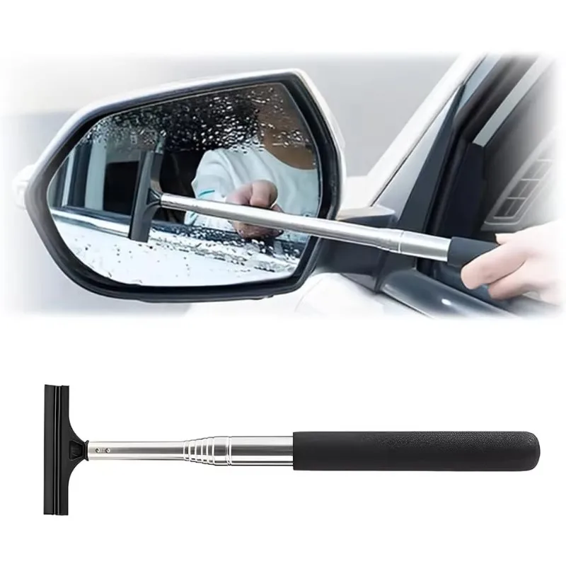 Portable Windshield Wipers, Handheld Wipers for Car Side Mirrors, Cleaning Tools for Car Telescopic Rearview Mirrors, and Wipers