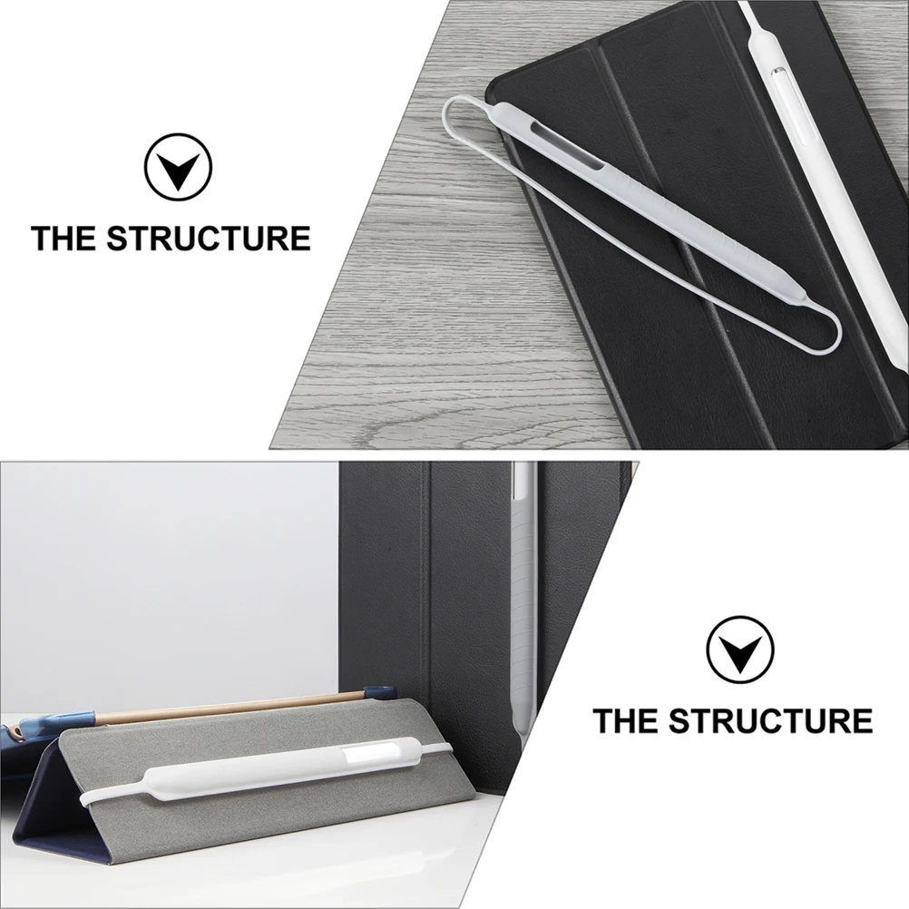 1Pcs Silicone Anti-Drop Protective Case Compatible Pencil 1 2 Elastic Strap Stylus Pencil Protective Sleeve Cover