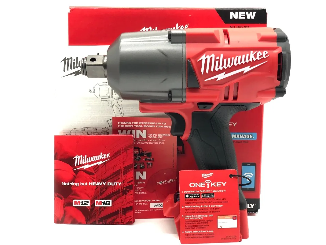 

Milwaukee 18V Battery 1600NM Large Torque Cordless Wrench Brushless Electric Impact Wrench Repair Power Tools Car Truck.