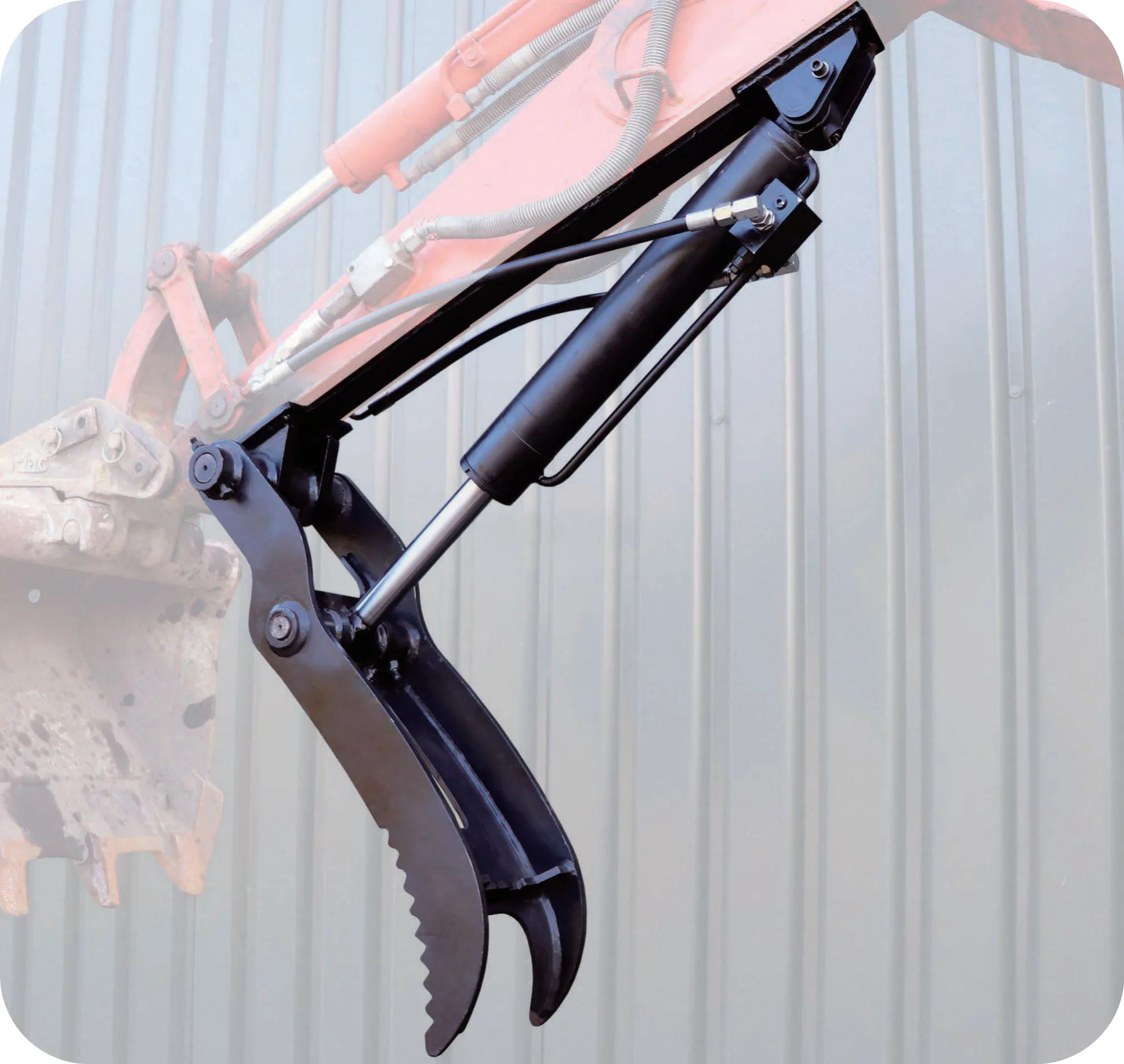 

Excavator Hydraulic Thumb Clamp Used With Bucket To Grab Stones, Wood, Etc.