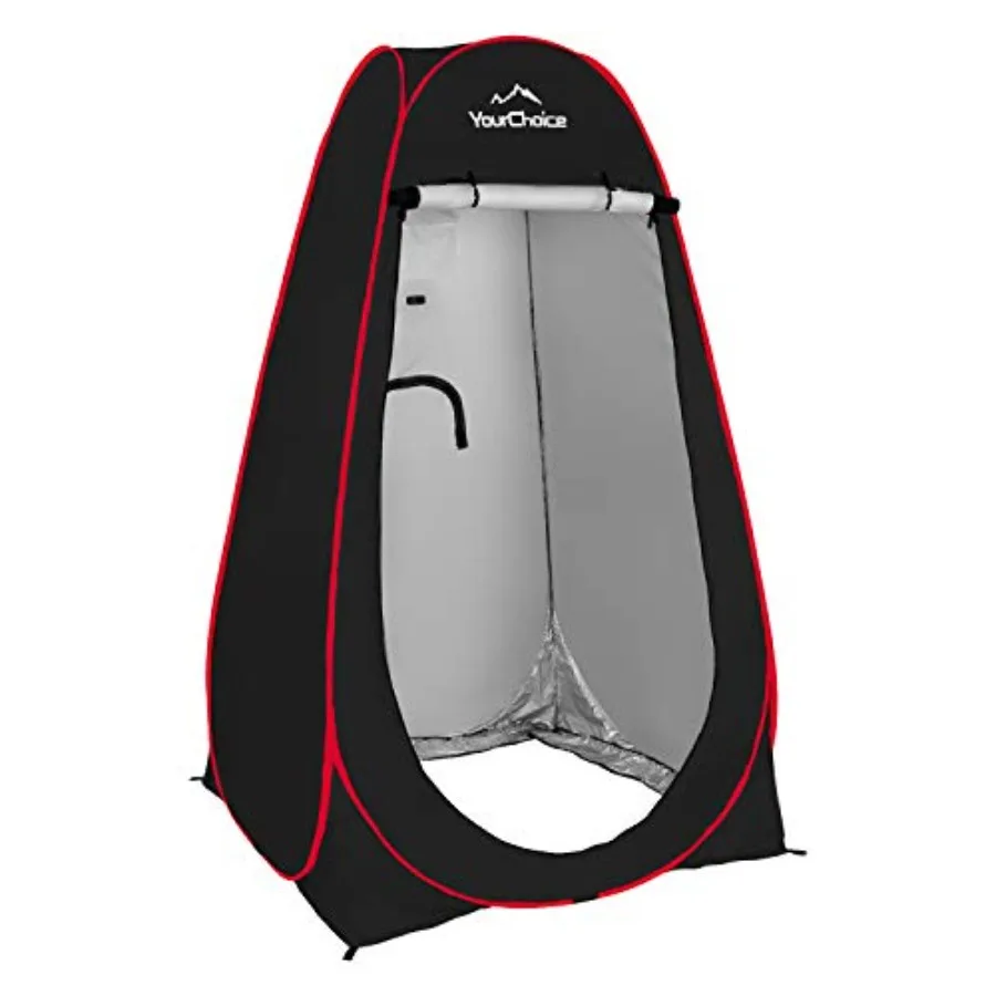 

Pop Up Privacy Shower Tent 3.9 x 3.9 x 6.2FT Portable Camping Changing Room Instant Setup Outdoor Shelter with Silver Coating V