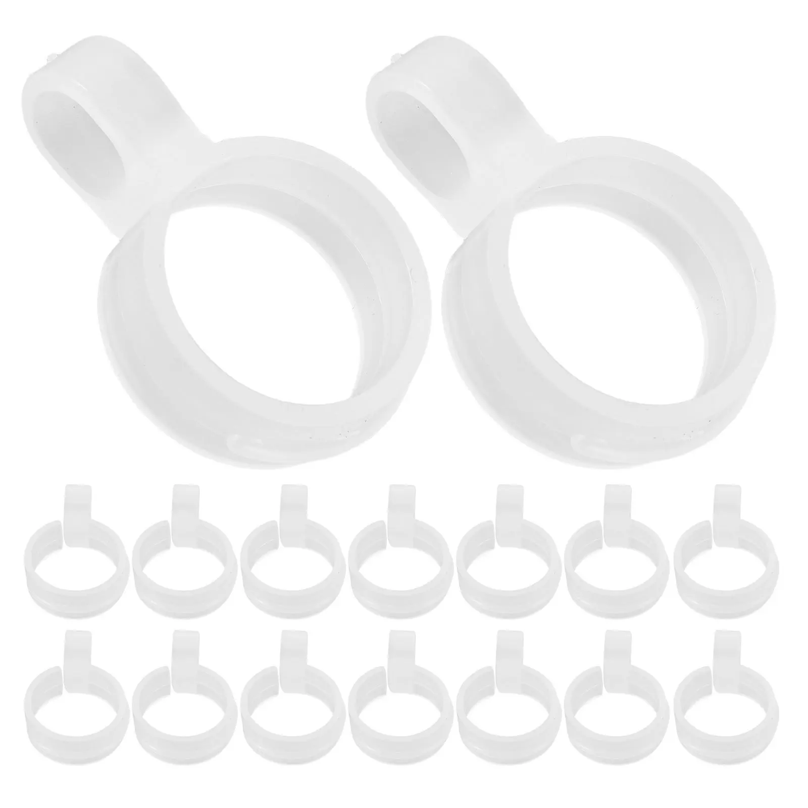 

100Pcs Windproof Hanger Clips Plastic Fixing Buckles for Clothes Drying Rack Embroidery Frame Stable Grip Home Use