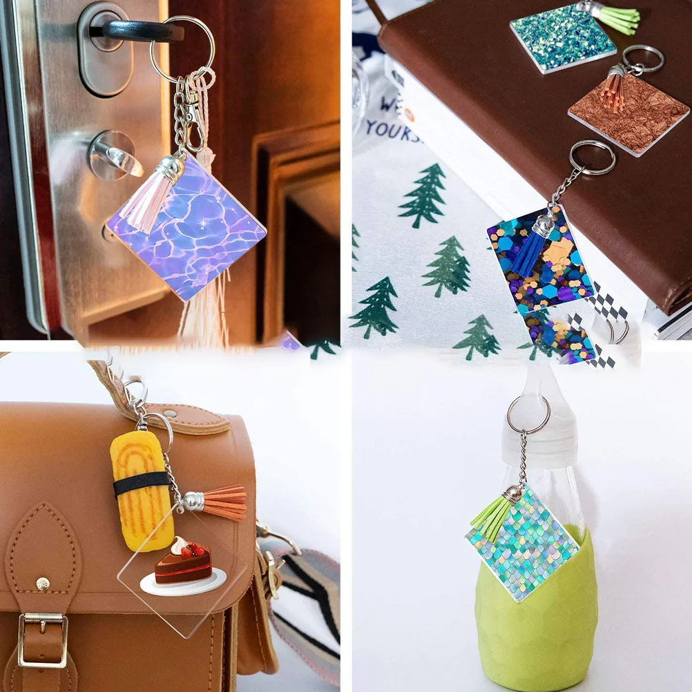 

1set 1Set Tassel Blanks Acrylic Material Pendant Accessory Home Decor Hanging Craft Creative Pendant Diy Accessories Handmade