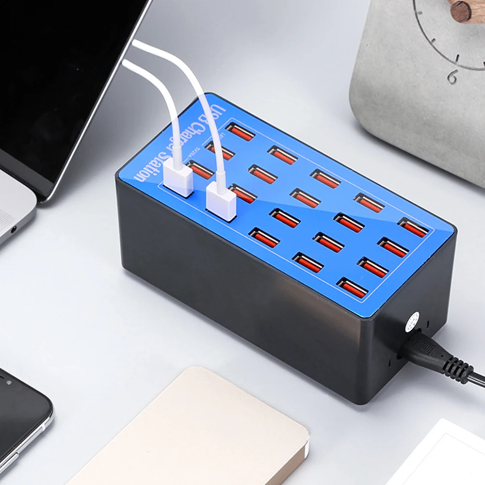 Multi Port USB Charger Desktop USB Charging Station Fast Charging Phone Charger Adapter For iPhone iPad Huawei Samsung Xiaomi