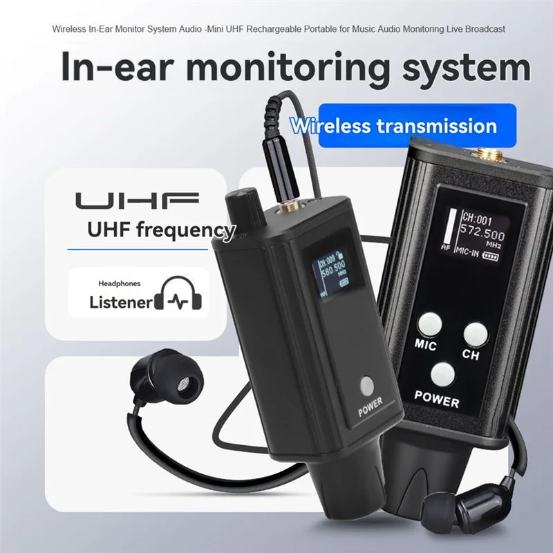 【A42U】 Беспроводная система мониторинга Беспроводной мониторинг возвращения ушей для динамиков, усилителей мощности, микшеров или гитар