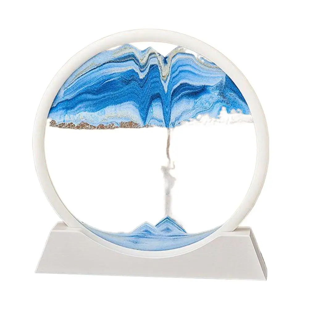 7 بوصة الرمال المتحركة الرمال عرض أعماق البحار صورة فنية ثلاثية الأبعاد عرض ديناميكي الحركة الرمال اللوحة ديكور غرفة مكتب المنزل الهدايا