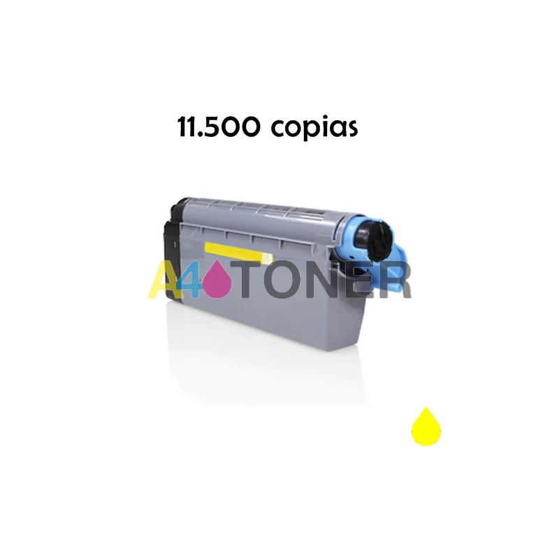 Toner OKI C710 / C711 yellow alternative, compatible to original toner OKI 44318605 A4toner.com