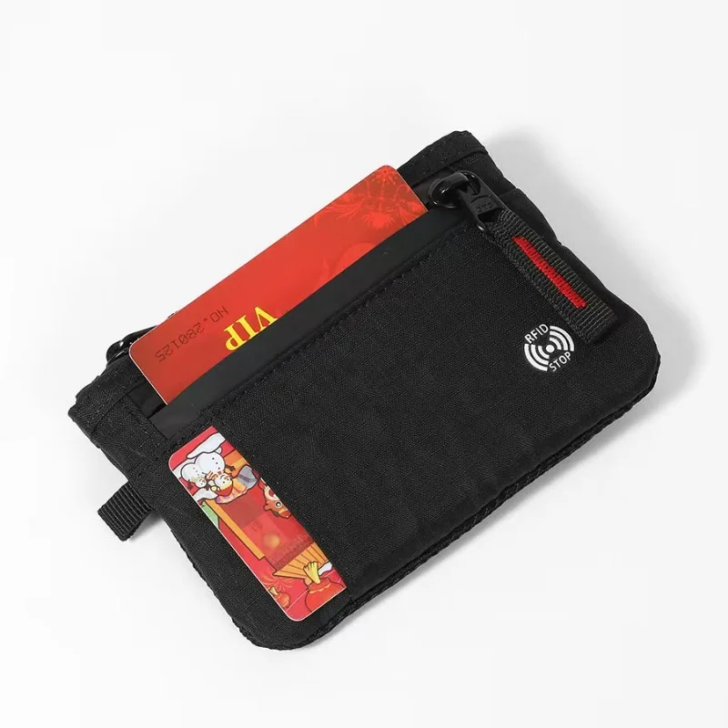 EDC Fashionable RFID Anti-Theft Wallet Ultra-Thin Zipper Coin Purse Multi-Compartment Credit Card Holder Portable