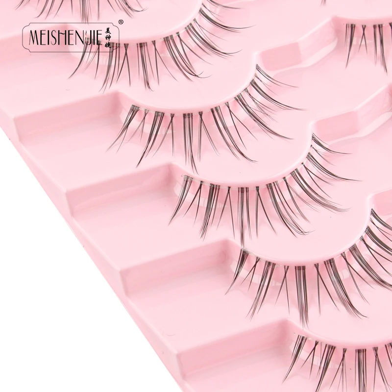 MEISHENJIE 3/7 Pairs Manga Lashes 3D Mink Fake Eyelashes Makeup Bulk Lashes Handmade Natural Soft Makeup Eyelashes Extension