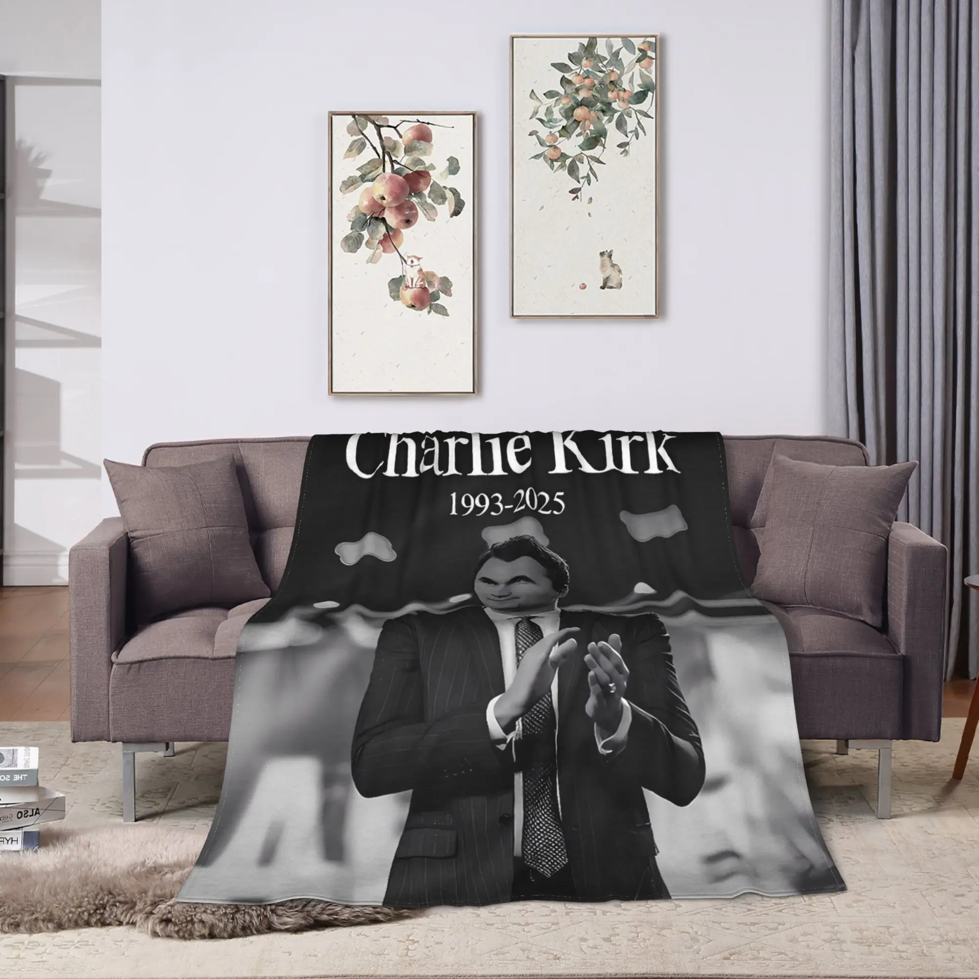 Rest in Peace Charlie Kirk Legends Blanket  Soft Plush Throw Blanket For Couch Bed Airplane Travel Flannel Bedspread Bed Cover