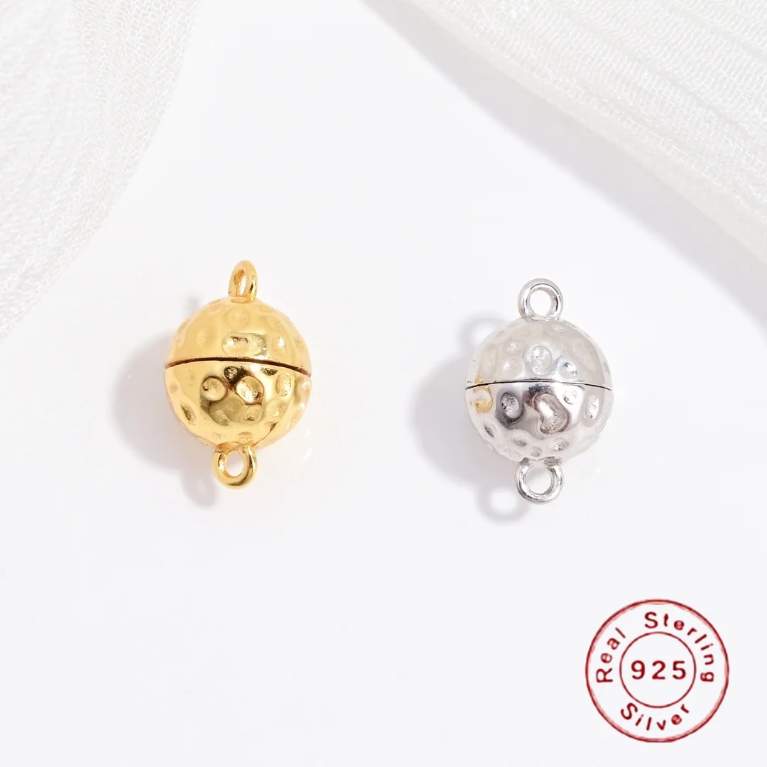 

S925 Sterling Silver Round Ball Screw Clasp DIY Handmade Bracelet And Necklace Connection End Clasp Jewelry Accessories SK128