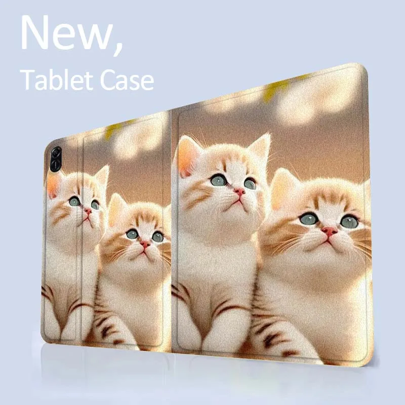 Cartoon Anime Cat Art Tablet Case For Honor Tab Pad 6 7 8 9 X8 V7 V8 X9 13 X8a X9a Pro 10 Magic GT GT2 10.1 13.3 Inch