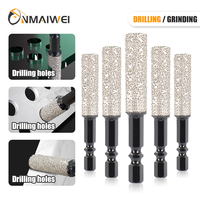 Drilling and Grinding Dual-Purpose 6-12mm Hexagonal Shank Dry/Wet Use Diamond Drill bits for Ceramic Tile, Marble, Granite, Porc