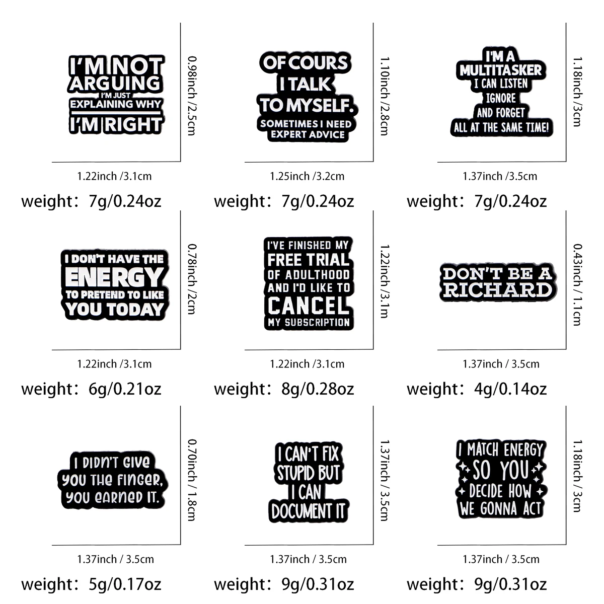 الطاقة الاقتباسات المينا دبوس الكرتون شارات الكبار بروش التلبيب دبابيس للقبعات حقائب الظهر الملابس وشاح مجوهرات هدايا للأصدقاء #2