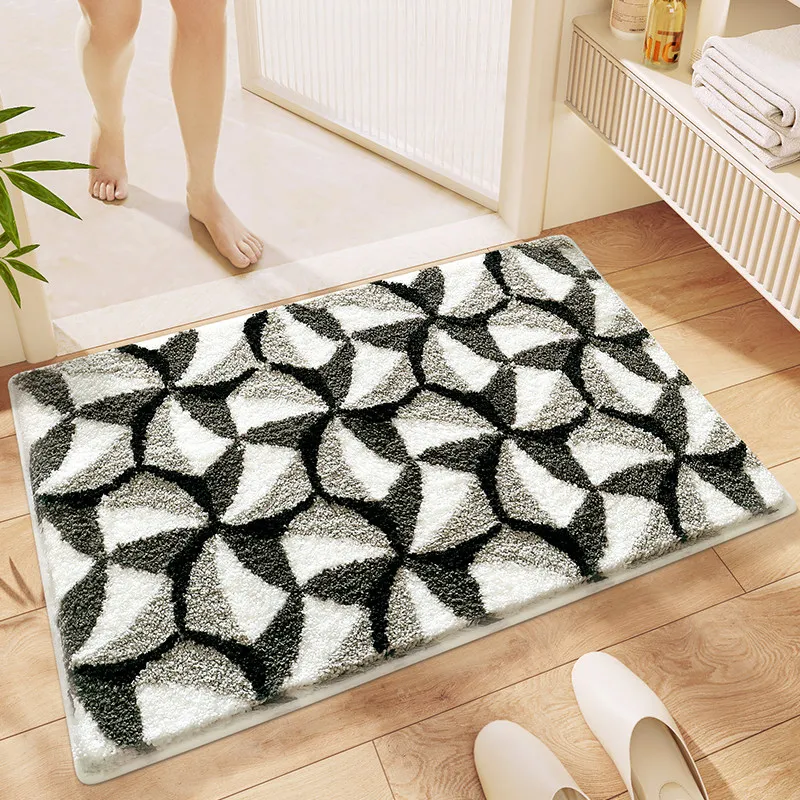 Imitation cashmere bathroom floor mat toilet toilet toilet door  absorbent foot mat household quick-drying carpet