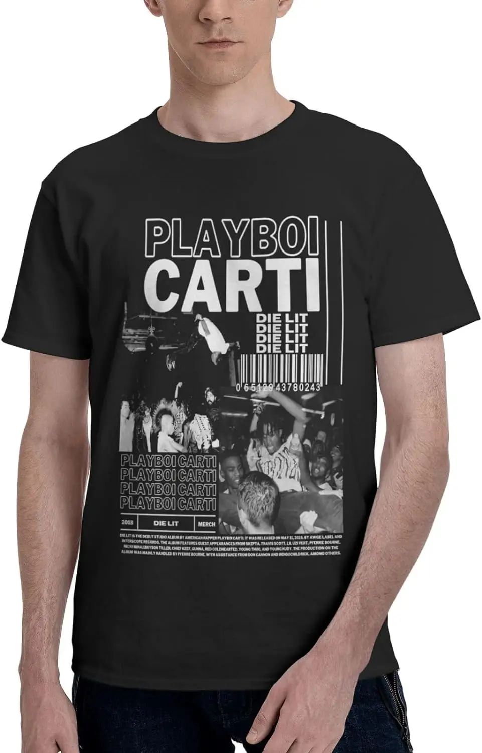 Playboi Rappe Carti Herren Damen Hip Hop Rap Falle Rapper Streetwear Vintage-Stil T-Shirt schwarz