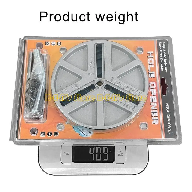 Y1AD Adjustable Hole Tool With Measurements For Woodworking Durability Adjustable Hole Punching Cutter Tool