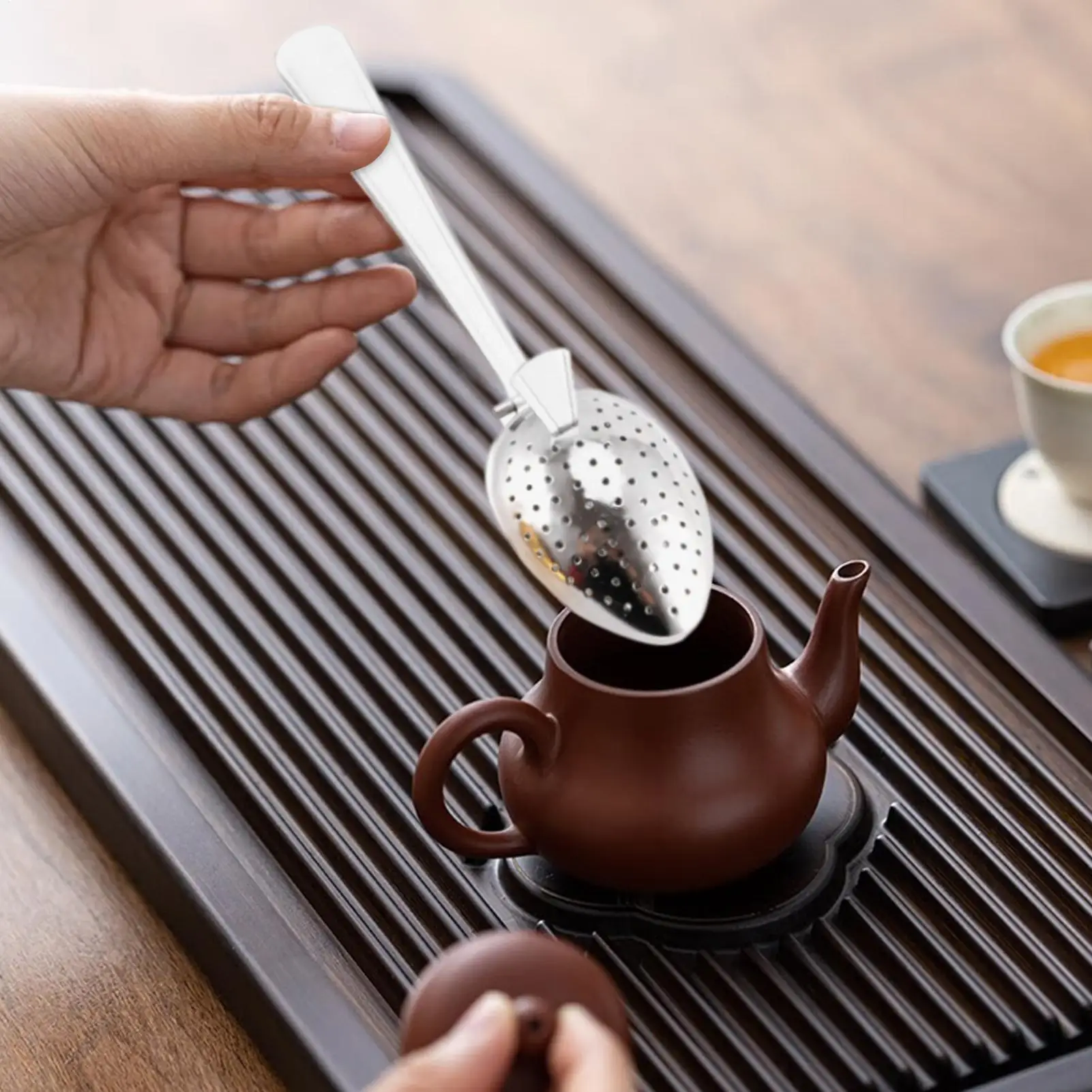 Tea Spoon for Loose Tea Stainless Steel Spoon Tea Leaves Infuser Tea Interval Diffuser Steeper for Tea Lovers Home Travel