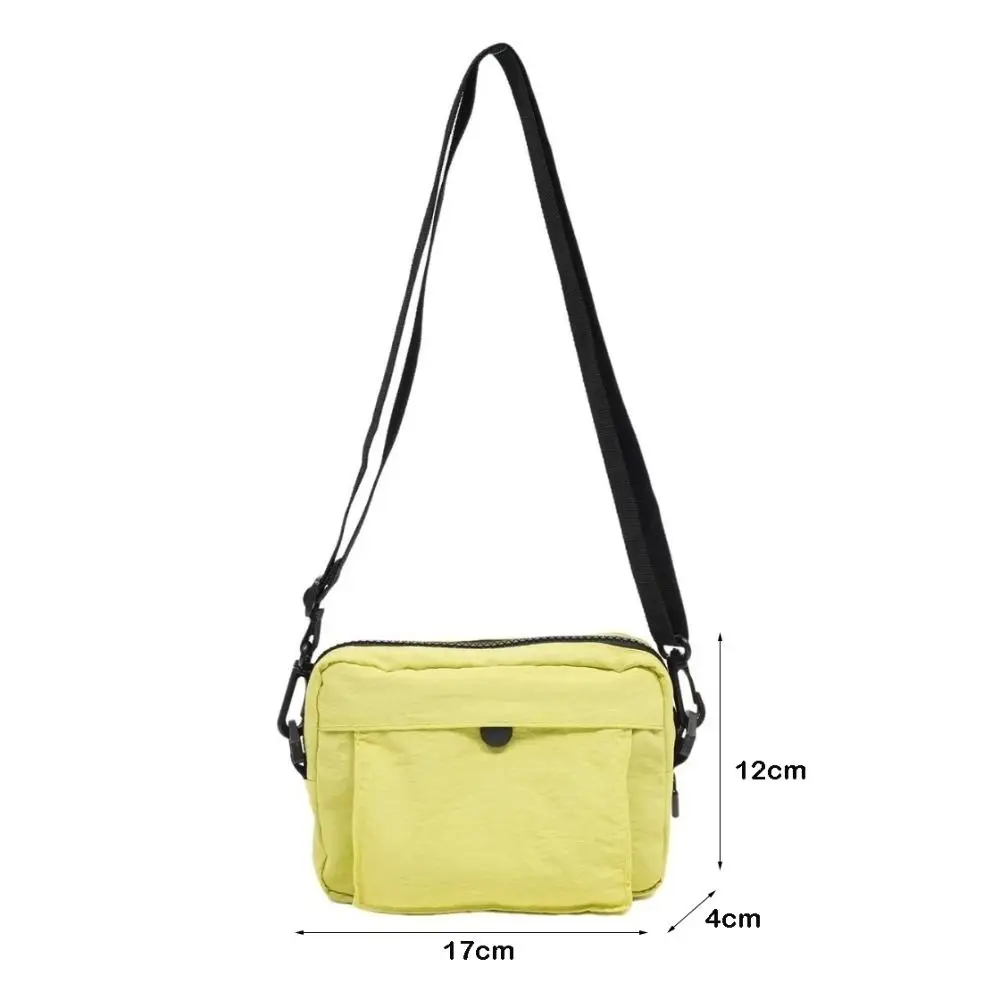 حقيبة هاتف كروس عصرية متعددة الاستخدامات على الطراز الياباني حقيبة كتف صغيرة الحجم خفيفة الوزن مقاومة للماء من النايلون للجنسين