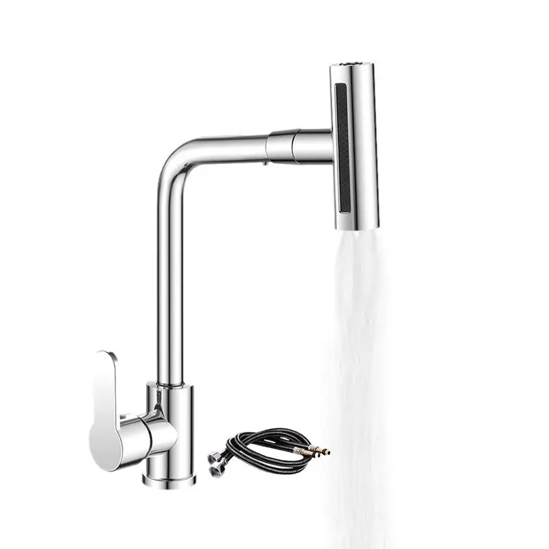 

Kitchen Sink Faucet With Sprayer Waterfall Kitchen Sink With Sprayer L-Shaped Nozzle Kitchen Sink Faucet For Rinsing The Dishes