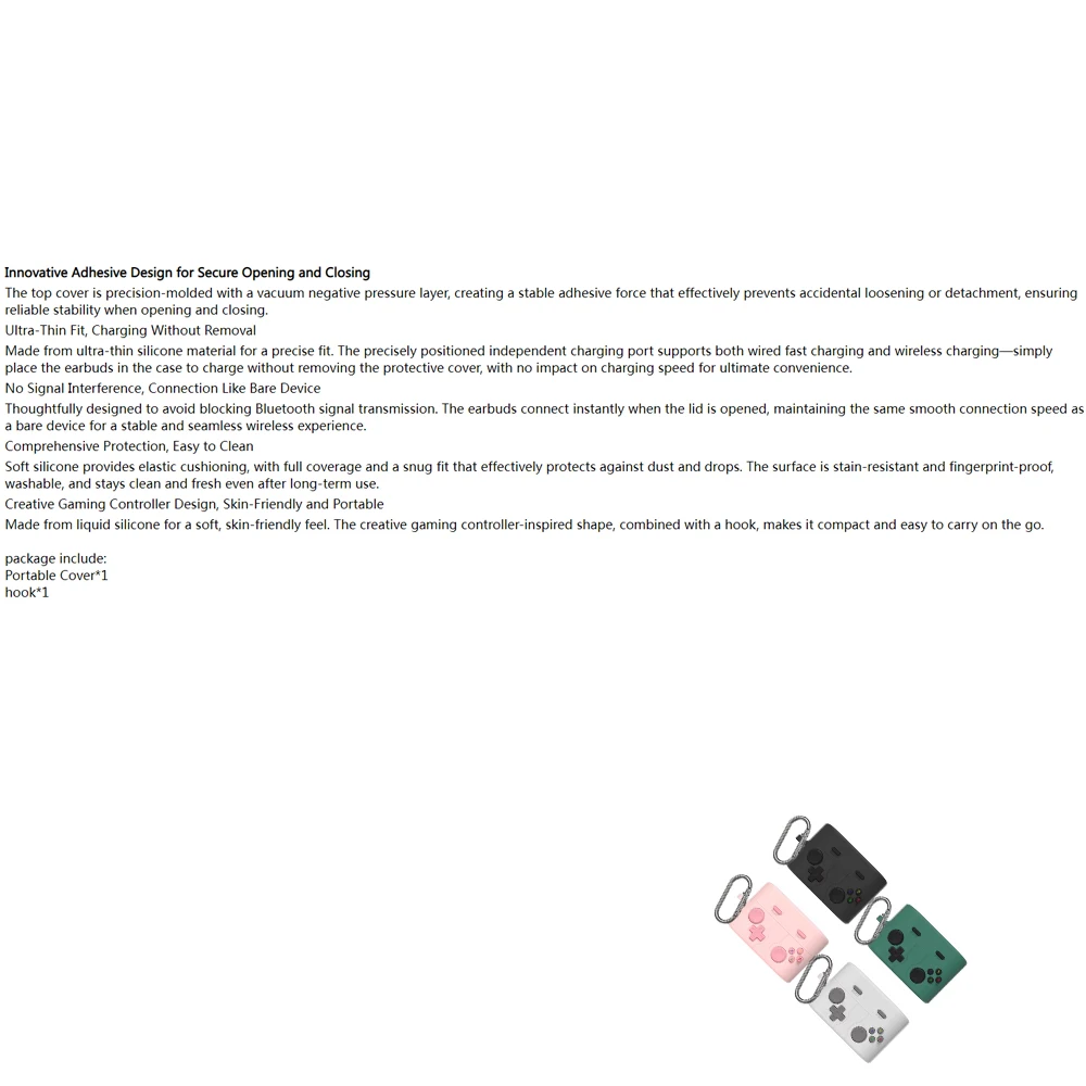 

Silicone Case for WF-1000XM6 Ultra Thin Fit Wireless Earbuds, Drop-Proof Shock Cover with Hook Charging Case Protective Cover