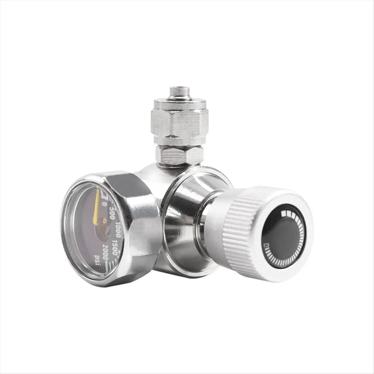 Aquarium CO2 Regulator 2000psi Pressure Gauge for 6mm Suction Tube 3/8-24UNF-A49I