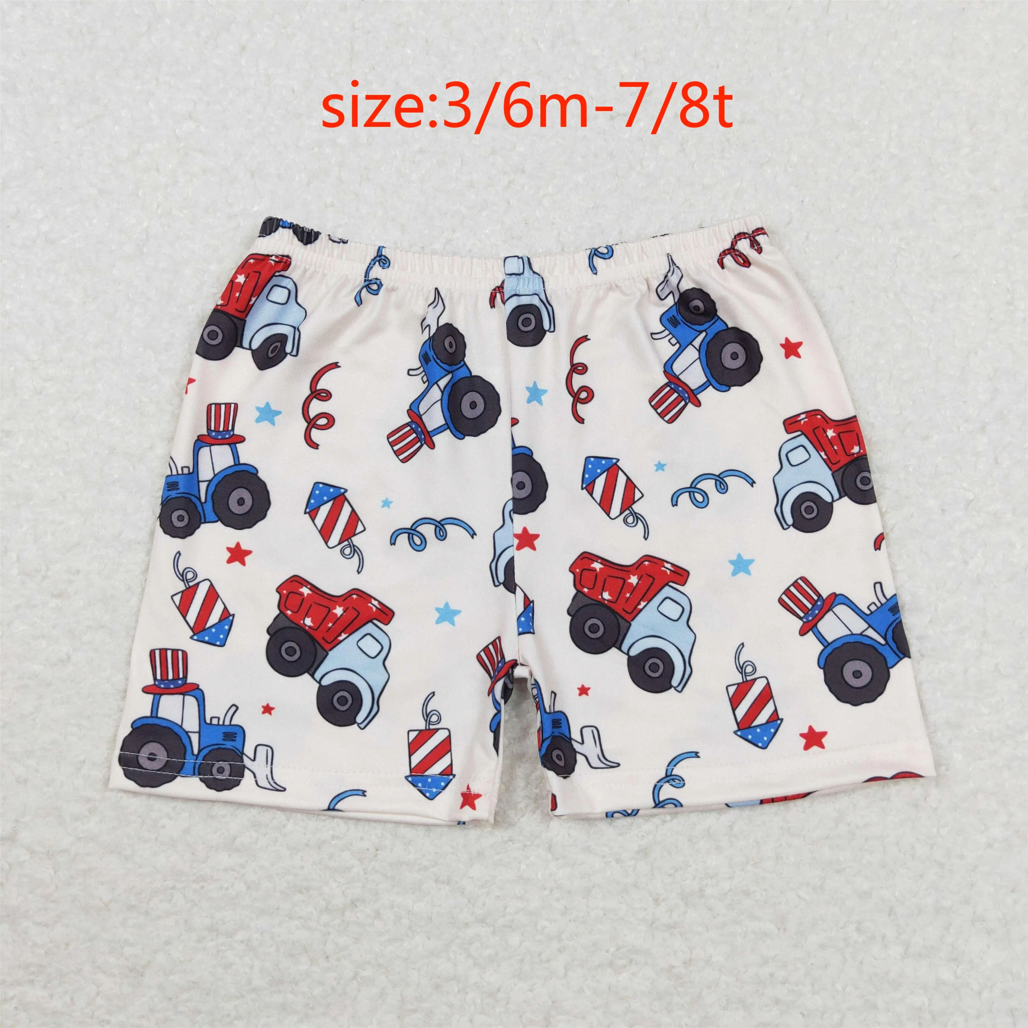 

z910-08 SS0257 Wholesale New Arrival baby boys clothes Star tractor shorts Boutique Summer baby boys shorts clothes
