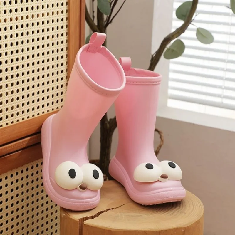 

Cartoon Kids High Top Insulated Warm Waterproof Rain Boots for Children​ Fashion Non Slip Girls Water Shoes