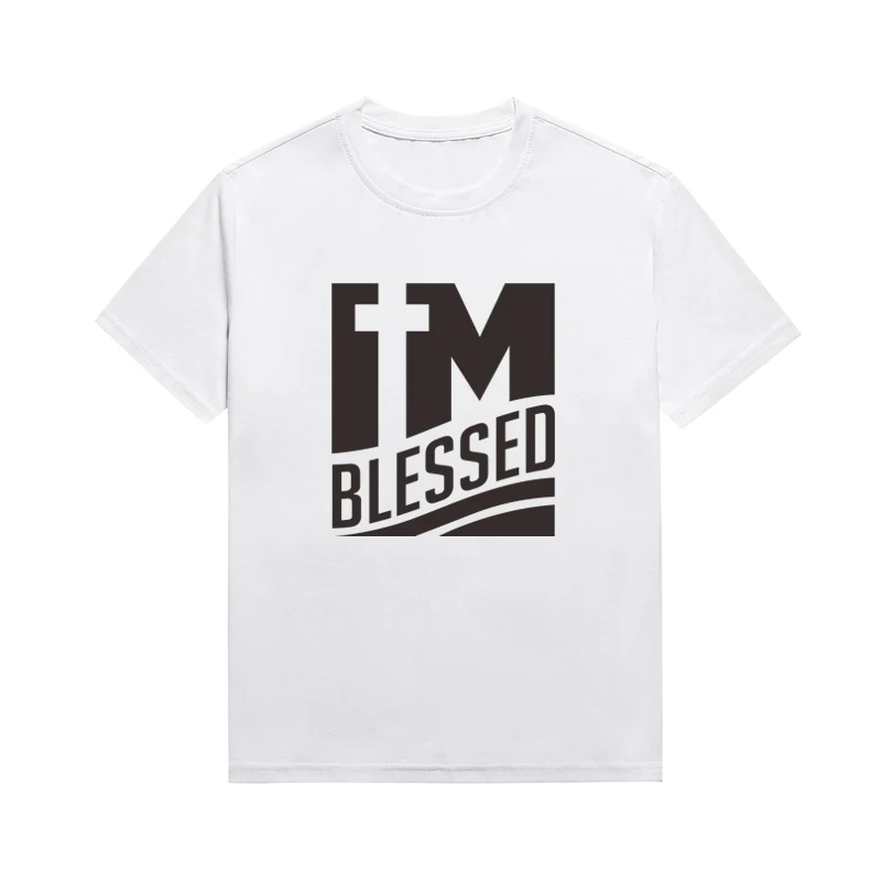 Blessed Christian Slogan Tee Women's Casual Basic Cross Graphic Tops Custom T Shirt Drop Shipping