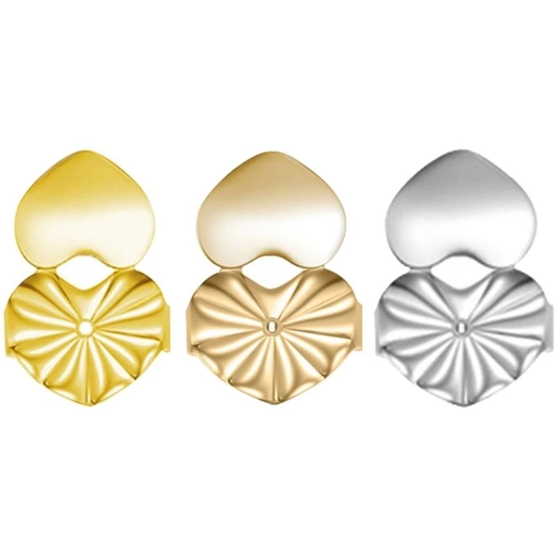 Pack C71D 10 boucles d'oreilles lourdes Heart Support Support Sturdy Plug retenue Boucle d'oreille Boucle d'oreilles pour